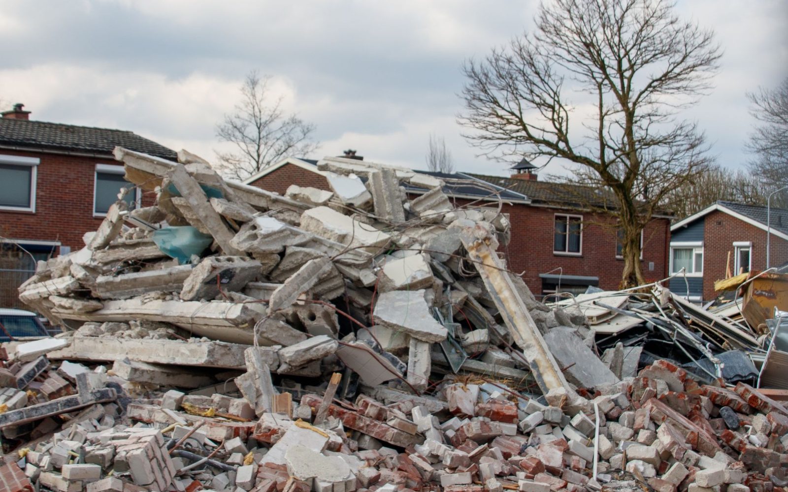 Rubble and waste from a renovation strip-out